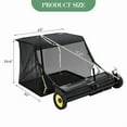 thumbnail image 5 of Towallmark Lawn Sweeper, 44 Inch Tow Behind Leaf Collector, Heavy Duty Grass Sweeper With Adjustable Height, Large Capacity Debris Collector For Yard Lawn Care, Dumping Rope Design, 5 of 7