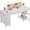 White, variant on LiteHaven Computer Desk with 6 Drawers, Home Office Gaming Desks with Storage Shelves for Bedroom, Writing Study Corner Living Room Work Table 47 Inches Rustic Brown