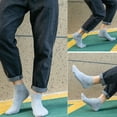 thumbnail image 3 of Guardurnaity 5 pares de zapatos fáciles de combinar que absorben el sudor, cómodos accesorios de ropa de algodón para actividades al aire libre Medias gris talla 39-44, 3 of 6
