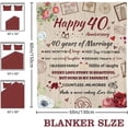 thumbnail image 2 of LHSHID 25th Anniversary Blanket Gifts Gift for 25th Wedding Anniversary 25 Years of Marriage Gift for Ruby Wedding Anniversary for Couple Yess Wife Husband Dad Mom Back Throw Blanket 50x60in, 2 of 6