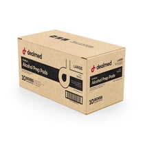 Dealmed Alcohol Prep Pads â€“ Large Size, Latex-Free, Gamma Sterilized Wound Care Products for a First Aid and Medical Facilities, 100 Count (Case of 10)