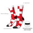 thumbnail image 6 of Honeii Red Cross 1 Print Adult Socks,Crew Socks,Casual Calf Socks,Daily Wear Socks for Men & Women, Perfect for Sports, Casual and Everyday Use, 6 of 6