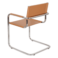 thumbnail image 3 of Breuer Chair Company Mart Stam Cantilever Armchair Arm Chair w/ Chrome Steel Frame & Camel Bonded Leather by Furnish Theory, 3 of 7
