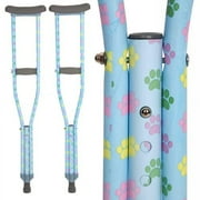 My Crutches- Orthopedic Crutches w Adjustable Handgrip and Length (Teen/Adult Size 5'2" to 5'10")- Dog Paws- Made of Lightweight, Durable Aluminum with Underarm Padding- No More Boring Silver Color!