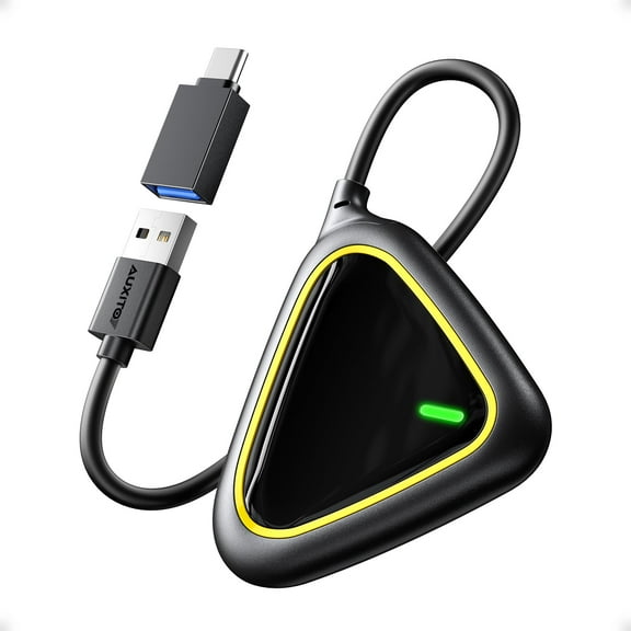 AUXITO Wireless CarPlay Adapter for iPhone, Plug & Play, Convert Factory Wired to Wireless CarPlay, 5.8GHz WiFi No Latency, Compatible with Cars 2015 & iOS 10