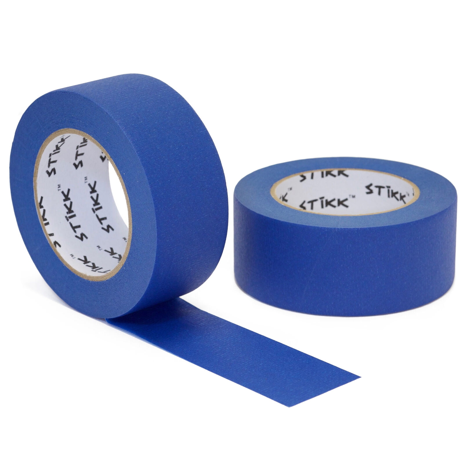 2pk 2 x 60yd STIKK Blue Painters Tape 14 Day Clean Release Trim Edge Finishing Masking Tape 1.88 IN 48MM 2 Pack