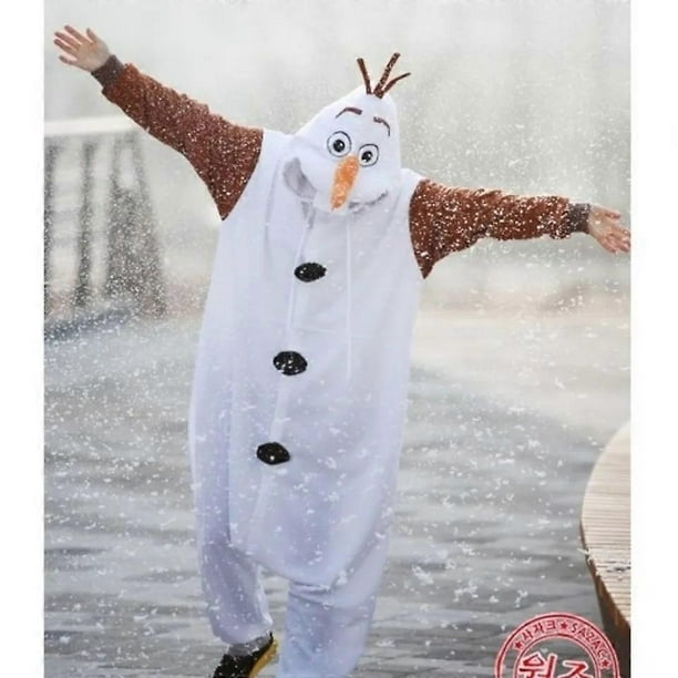 Pijama de invierno con diseño de muñeco de nieve de Frozen Yeti, mono térmico y cálido para niños y adultos.