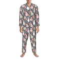 thumbnail image 3 of Sikiie Llamas Mens Pajama Set, Soft Warm Long Sleeve Sleepwear, Cozy Button-Down Pjs for Men-X-Large, 3 of 7