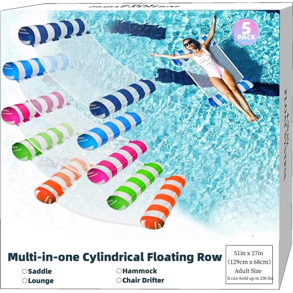 Pool Floats JUXIAO, paquete de 5 fideos para piscina, tamaño adulto