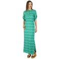 thumbnail image 2 of Bimba Women Long Maxi Day Dress Rayon Gown With Side Slit Summer Clothing, 2 of 8