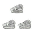 thumbnail image 2 of Langgg Stand Out In Crowd With Y2K Rhinestone Belt Party Rhinestones Belt Western Silver 115cm 3Set, 2 of 6