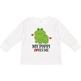 thumbnail image 3 of Inktastic My Poppi Loves Me Grandson Frog Boys Long Sleeve Toddler T-Shirt, 3 of 5