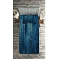 thumbnail image 3 of Ambesonne Dark Blue Quilted Coverlet 2 Pcs, Wooden Planks Texture, Twin Size, Pale Blue Dark Blue, 3 of 4