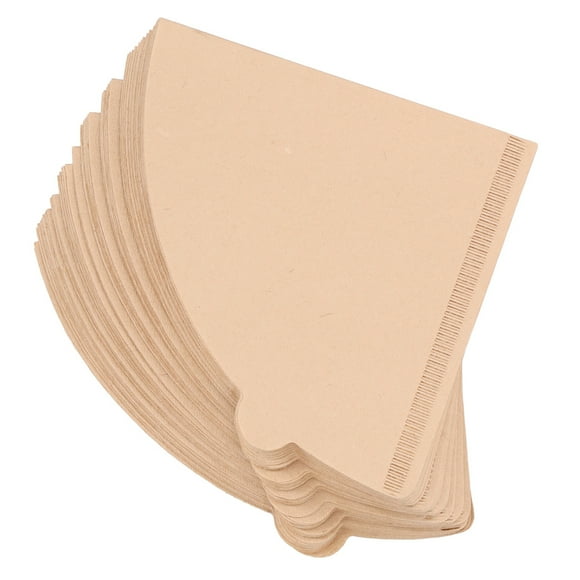 100PCS Coffee Filter Paper, Natural Wood Pulp Disposable Cone Shaped Coffee Strainer with Hot Water Soak, for Home Office Restaurant Kitchen