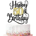 thumbnail image 1 of Cake Topper Ruscalin Feliz 50.º Cumpleaños Decoración para Fiesta, 1 of 7