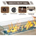 thumbnail image 3 of 50 in Propane Fire Pit Table,Rattan Fire Pit Table with Glass Wind Guard,50,000 BTU Gas Firepits for Outside Output, 3 of 10