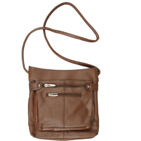 Brinley Co. Genuine Leather Cross-body Handbag - Walmart.com