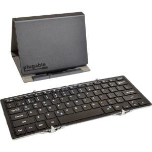 Plugable Bluetooth Full-Size Folding Keyboard and Case for Android, iOS, Windows - Wireless Connectivity - Bluetooth - Compatible with Computer, Smartphone, Tablet (Mac, Android, iOS) FULL SIZE