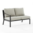 thumbnail image 4 of Clark Outdoor Metal Sectional Left Side Loveseat Taupe/Matte Black, 4 of 11