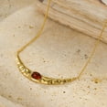 thumbnail image 4 of NICKSUN 18K Gold Plated Hammered Crescent Moon Necklace - Stainless Steel with Natural Stone Cabochons, Tarnish-Free Vintage Boho Choker for Women, 4 of 6