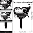 thumbnail image 2 of Metal Cemetery Memorial Plaque for Remembrance Cardinal Graveyard Decorations for Humans Markers Cross Sign Garden Outdoor Stake Miss You Headstones Easter Sympathy Gifts Tombstones, 2 of 4