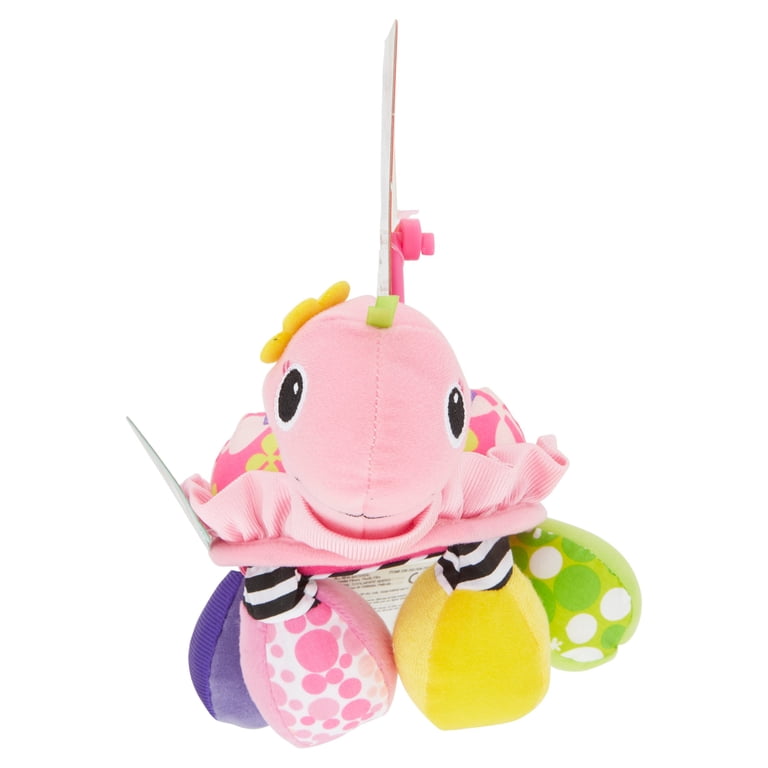 Infantino Go Gaga Turtle Mirror PAL, Juguete con Forma de Tortuga para Carrito de bebé, Desarrollo sensorial cognitivo del bebé