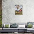 thumbnail image 4 of Farmhouse Chicken Wall Decor Rustic Windmill Barn Rooster Pictures Wall Art Country Canvas Painting Modern Home Framed Artwork For Bathroom Bedroom Kitchen 12"X16", 4 of 6
