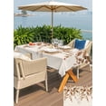 thumbnail image 5 of Outdoor Tablecloth with Umbrella Hole for Patio/Picnic/Party/Camping, Brown Orange Eucalyptus Waterproof Table Cloth Rectangle Table Cover Washable, Farmhouse Weeping Leaves Linen (54"x 80"), 5 of 8