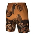 thumbnail image 4 of Cauagu Coffee Beans Print Men's Swim Trunks,Hawaiian Bathing Suit Swimsuits Beach Shorts with Pockets for Men Quick Dry Swimming Board Shorts-XX-Large, 4 of 6