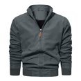 thumbnail image 3 of Vedolay Winter Jackets for Men 2023 Fall Fall Fashion Clothes Classy Open Front Cardigans Grey,5XL, 3 of 4