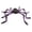 Purple, variant on 30" Halloween Striped Giant Furry Spider with Red Eyes, Bendable Leg Fake Tarantula with Red Eyes for Indoor Outdoor Yard Porch Haunted House Spooky Party Decor