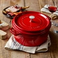 thumbnail image 3 of Staub Cast Iron 5.5-qt Round Cocotte - Cherry, 3 of 12