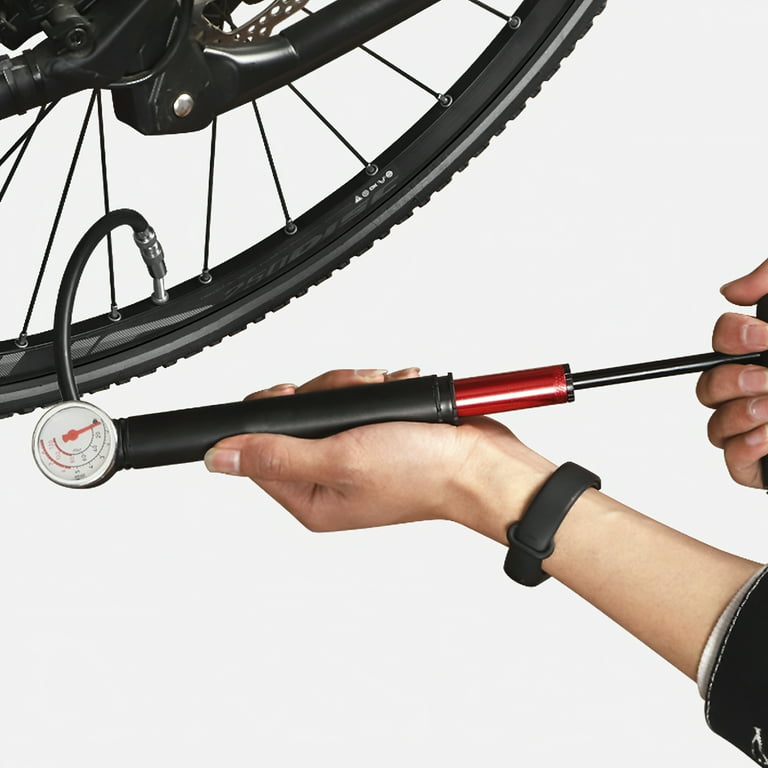 Compact Bicycle Pump Air Pump With Pressure Gauge Bike Tire Pump With Barometer With Portable Bracket US FR Walmart
