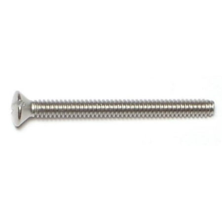 

#6-32 x 1-1/2 18-8 Stainless Slotted Oval Head Machine Screws (12 pcs.)