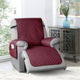 thumbnail image 2 of Non-Slip Recliner Chair Cover Sofa Slipcover, Pet Cover for Large Recliner with Elastic Straps, Washable Chair Seat Cover Recliner Chair Furniture Protector (28'' Oversized, Wine), 2 of 6