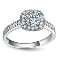 Renee Halo Engagement Ring Cz Women Gold Plated Ginger Lyne Collection