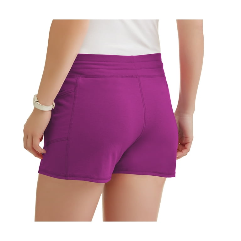 ToBeInStyle Women's Contrast Waistband Athletic Shorts 