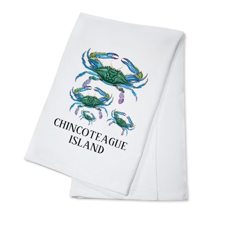 

Chincoteague Island Virginia Blue Crabs Pattern (100% Cotton Tea Towel Decorative Hand Towel Kitchen and Home)