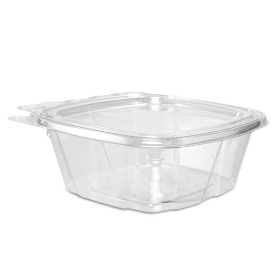 Dart ClearPac Container, Tamper Resistant Flat Lid, 12 oz, 4.9 x 2 x 5.5, Clear, 200/Carton -DCCCH12DEF