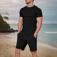 thumbnail image 2 of Mens Short Set 2 Piece Set Casual T Shirts & Shorts Mens Summer Outfits Beach Wear Clothing Mens Vacation Outfits, 2 of 6