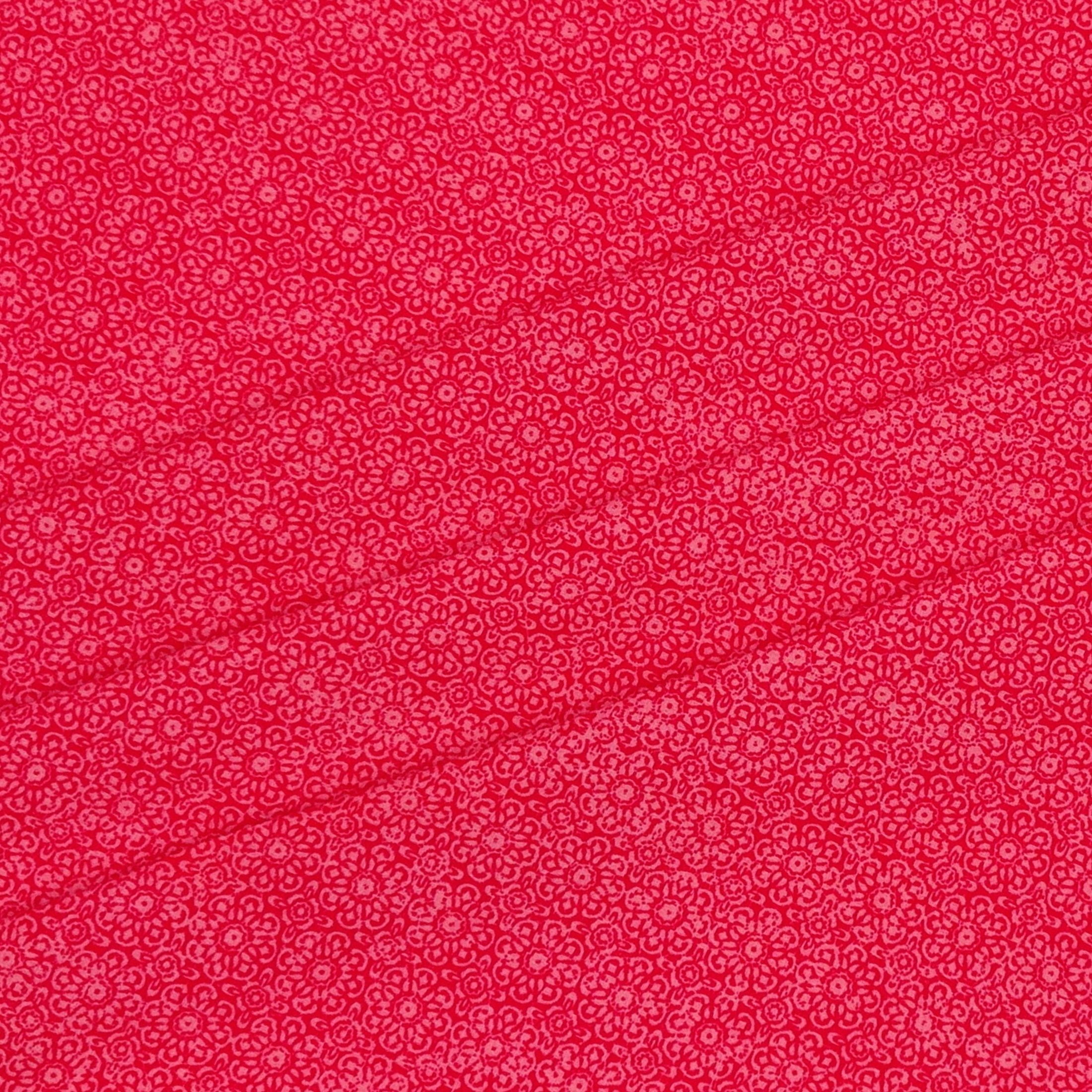 Waverly Inspirations 1 Yard Cut 100% Cotton Texture Medallion Print Fabric, Poppy Red, 44" Wide for Quilting & Sewing