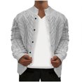 thumbnail image 2 of Zynviq Sweaters for Men Trendy Button Down Cable Knit Solid Long Sleeve Sweater Cardigan Tops for Men,3XL, 2 of 4