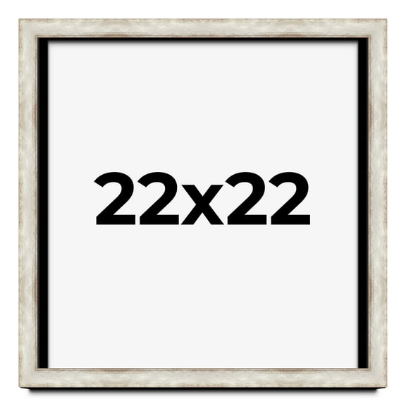 22x22 Shadow Box Frame Silver | 1.625 Inches Deep Real Wood Contemporary Shadowbox Display Frame |