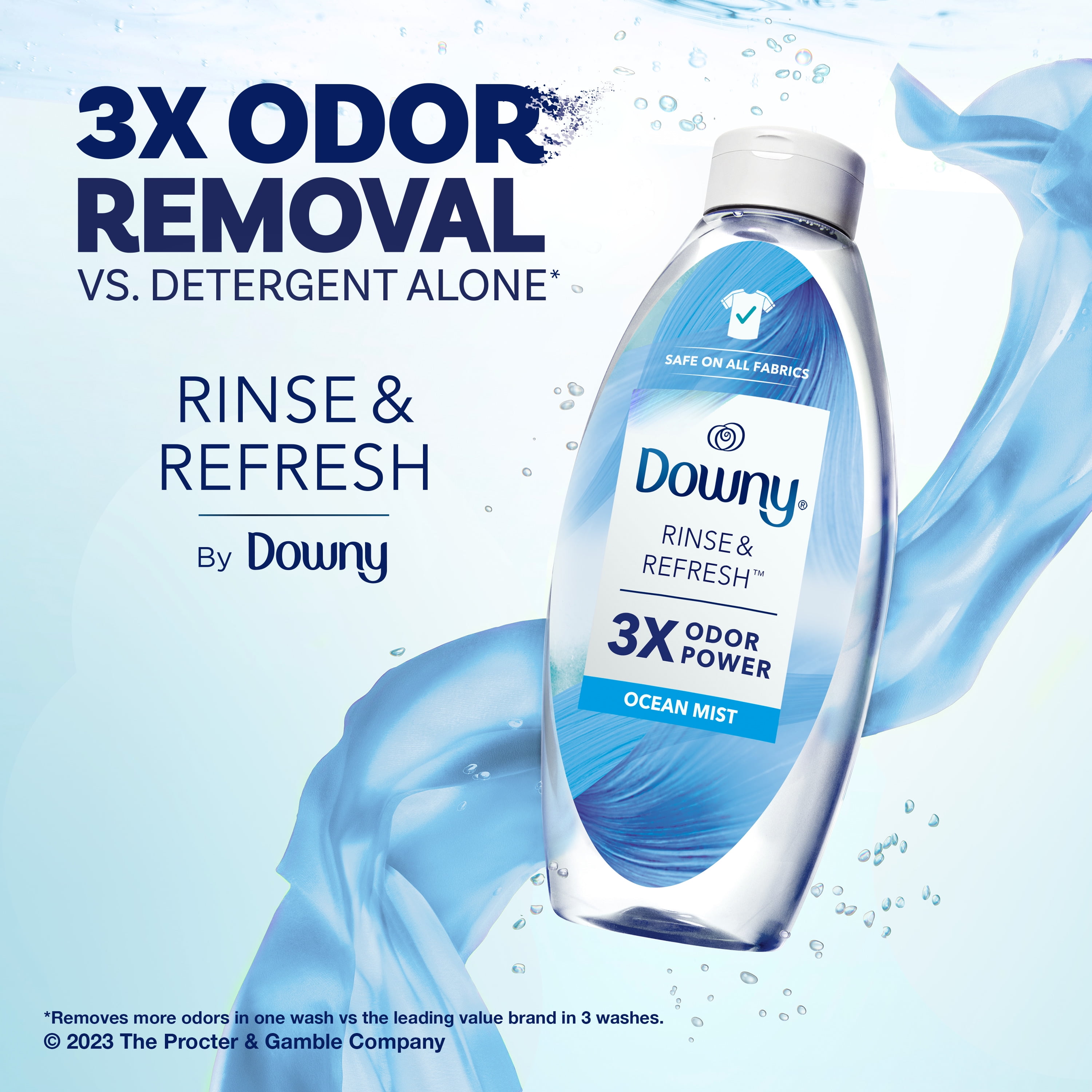 Downy Rinse & Refresh Laundry Odor Remover and Fabric Softener, Ocean