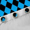 thumbnail image 4 of Homewish Geometric Rhombus Textured Curtains Pack of 2 (42x84 Each),Classic Checkered Desgin Curtains Blackout,Black Blue Bedroom Curtains For Men Women,Microfiber Bedroom Decor, 4 of 6