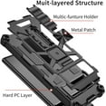 thumbnail image 6 of Designed for Google Pixel 7 Case Basic Phone Case with Stand Bracket Military Grade Drop Protection Dual Layer Shockproof Durable Hard Rigid PC Anti-Scratch Protective Heat Dissipation Cover-Black, 6 of 7