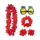 thumbnail image 5 of Conjunto de Traje hawaiano Tropical Hugo para mujer vestido elegante rojo, 5 of 10