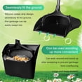 thumbnail image 6 of Commercial Long Handle Upright Standing Dustpan Heavy Duty Plastic Lobby Dust Pan 4 Pack Indoor Outdoor Use Black, 6 of 10
