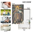 thumbnail image 6 of Yayeee 2 Pack Hand Towels for Bathroom 100% Cotton 16" x 28" Soft Absorbent Kitchen Towel, Colorful Skeleton Sun, 6 of 7