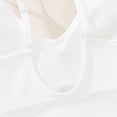thumbnail image 3 of Delconic Seamless Ribbed Knit Bralette with Adjustable Straps for Women Soft Stretch Pullover Crop Tank Top Underwear White 36, 3 of 6